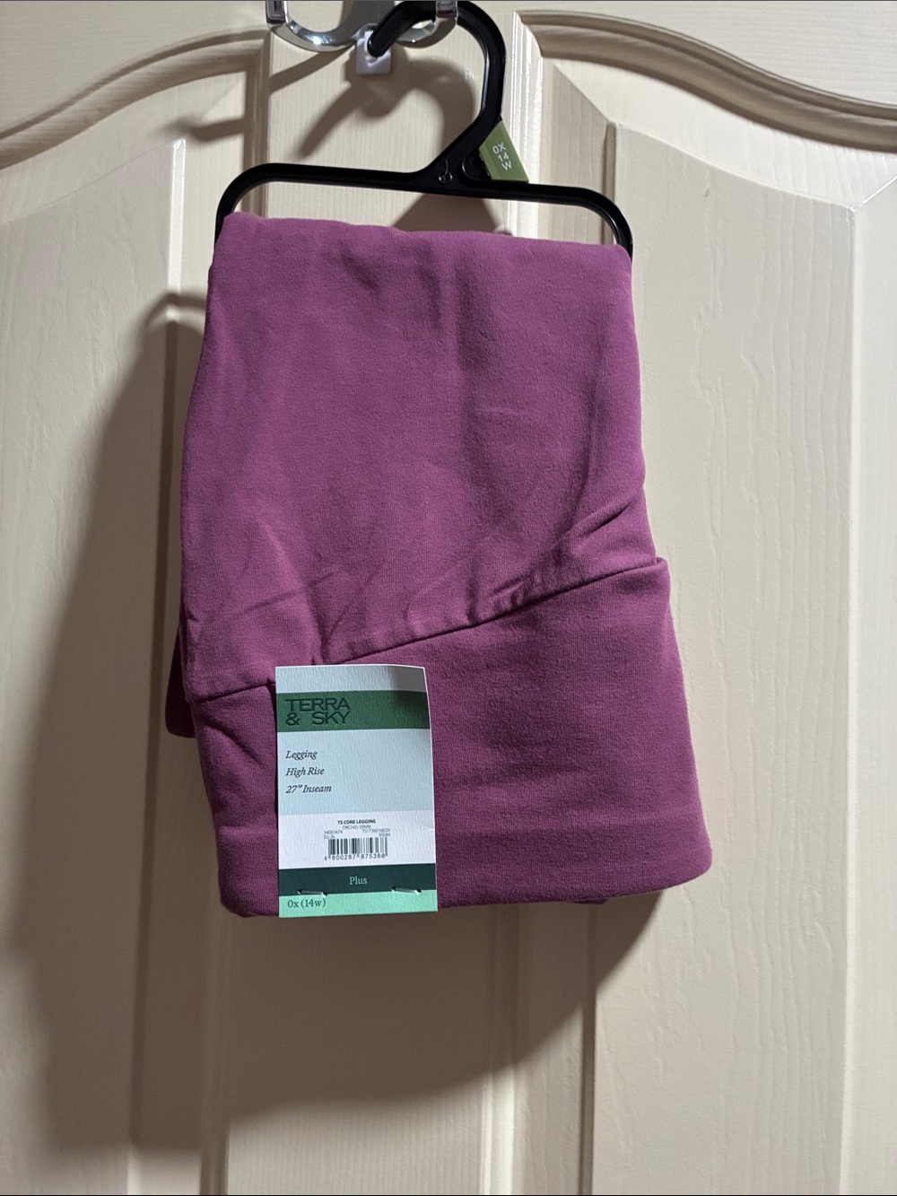 Terra & Sky Girls' High-Rise Leggings in Plum Pink